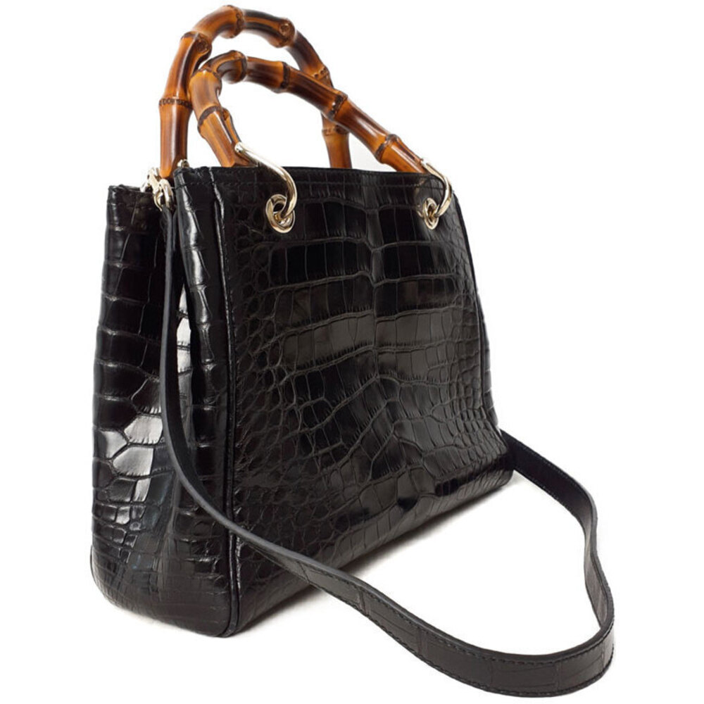 Gucci Leather 2way Bag Bamboo Shopper Tote